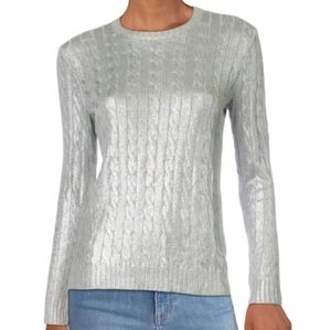 Deals for Silver Metallic Sweater 